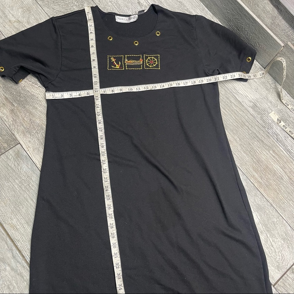 Needle & Threads Dress Size XL Long Black with Anchor - Picture 4 of 7